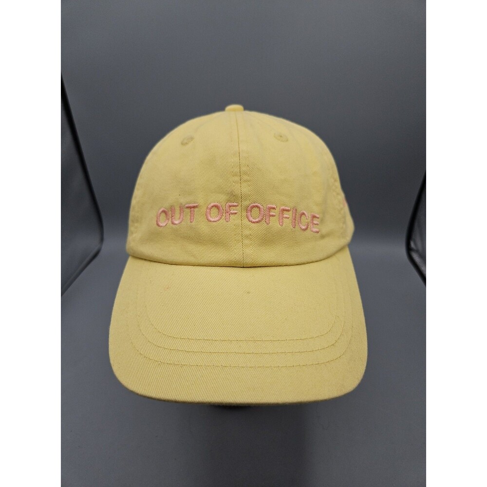AVANTSTAY OUT OF OFFICE Baseball Dad Hat Men's One Size Yellow Pink Adj Cap